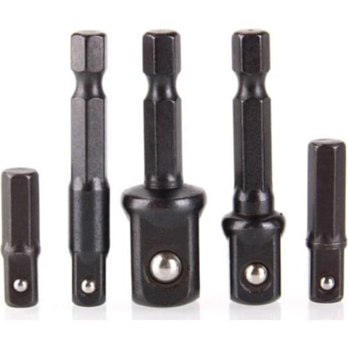 5pcs 1/4\\\\\\\" Hex Drive Bit Power Drill Socket Driver Extension Adapter 1/4 3/8 1/2