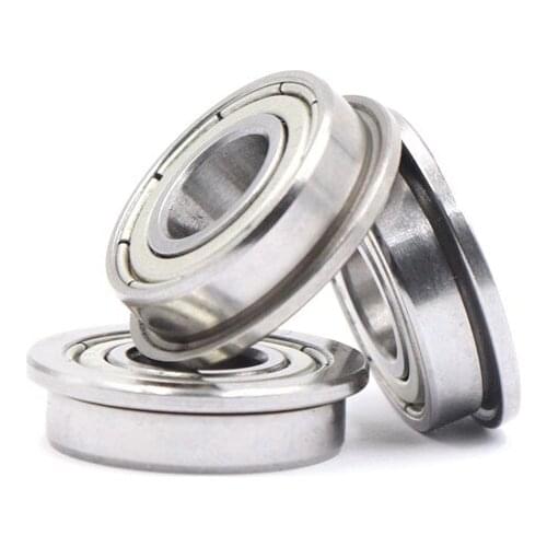 50pcs /100pcs Flanged bearing FR4ZZ FR4-2Z FR4Z FR4 miniature shielded flange deep groove ball bearings 6.35*15.875*4.978mm