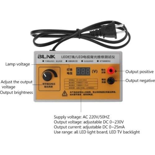 AC 220V LED TV Backlight Tester LED Strips Screen BackLit Test w Voltage Display