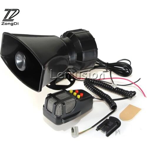 ZD 1Set 100W 5Sound Tone Car Siren Loud Horn For Ford focus 2 3 Toyota Honda Opel Lada car-styling for universal car accessories