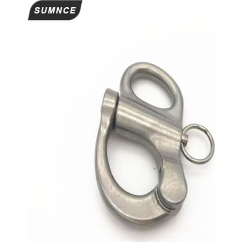Stainless Steel Fixed Snap Shackle with Round Ring For Boat