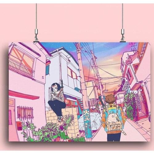 Hd Print Cool Girl Canvas Painting Wall Art Katana Pictures Modular Animation Role Poster Modern Home Decoration For Living Room