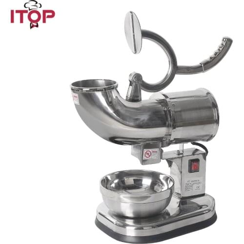 ITOP Full Stainless steel Ice Crushers Shavers Electric Ice Smoothies Maker Blender Machine For Coffee Bar Shop EU/US/UK Plug