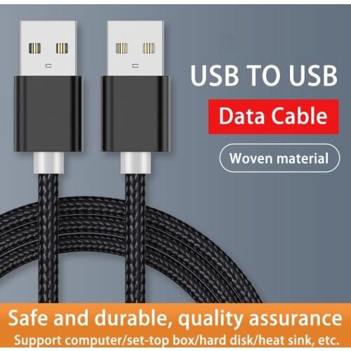 Kebiss Weave USB to USB Extension Cable Type A Male to Male USB Extender for Radiator Hard Disk Webcom Camera USB Cable Extens