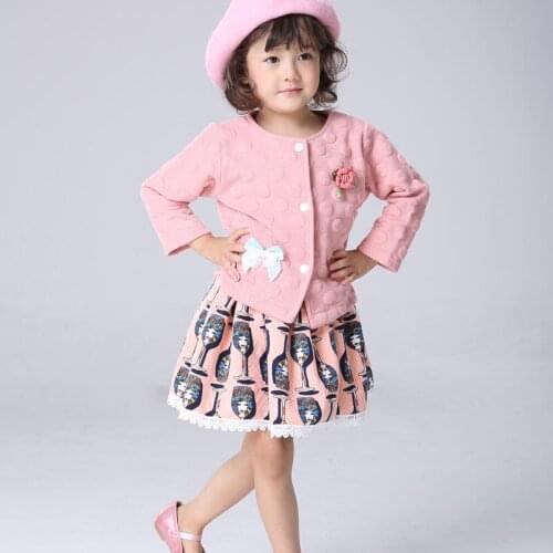 Baby Girls Clothing Set 2 pieces Long Sleeve Coats + Tutu Skirt Baby Girls Children Clothes Set Spring Autumn Winter Suits