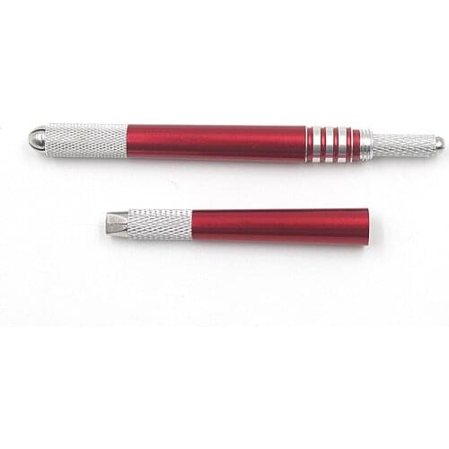 Red Manual Cosmetic Tattoo Eyebrow Pen tattoo Machines For Permanent Makeup Both Head Available Tebori Pen 2 pcs/lot