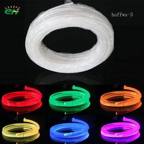 Cream white 3mm diameter MMA soft glass fiber optic lighting illuminator products