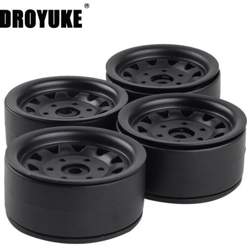 Droyuke 4Pcs/lot Metal 1.9Inch Beadlock Wheel Rim Hub for 1/10 RC Crawler Car Axial SCX10 D90 D110 Traxxas TRX4 RC4Wd