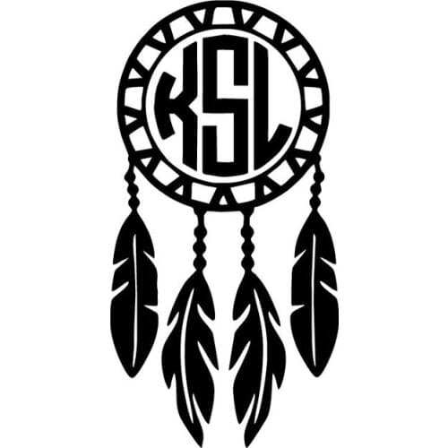 8.9X17.5CM KSL Monogram Initials Originality Vinyl Decals Car Sticker Car-styling S8-0171