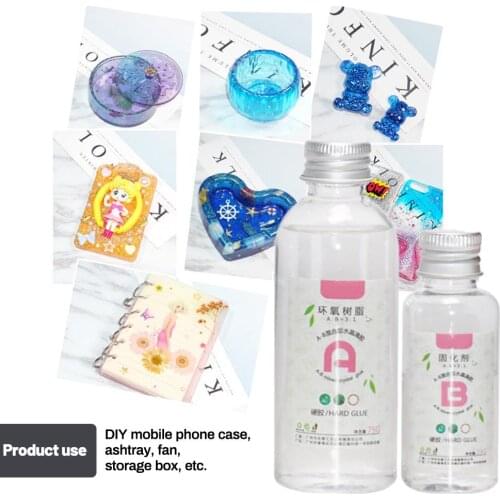 Clear Epoxy Resin Crystal Clear Resin Kit Perfect Resin Epoxy Crystal Glue For DIY Epoxy Jewelry Toys Crafts Ornaments Making