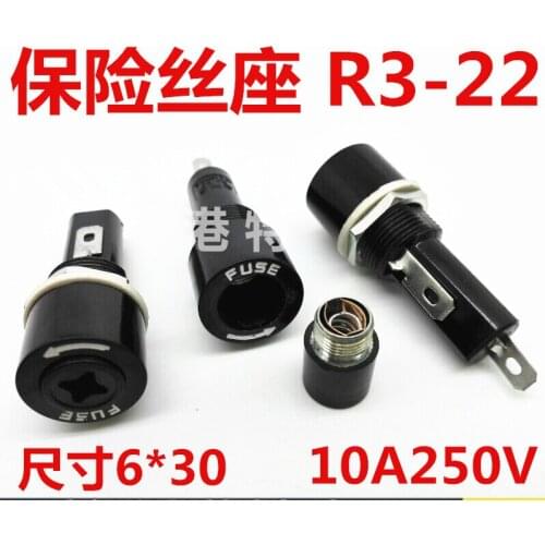 20PCS/LOT R3-22 22A 22Bcross fuse seat 6*30 Bakelite seat 10A250V size 15mm In Stock Best quality