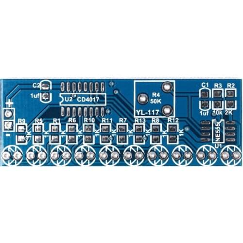 Official Smarian NE555+CD4017 Light Water Decimal Counting Electronic Suite Flowing Light Self DIY Electronic Kits