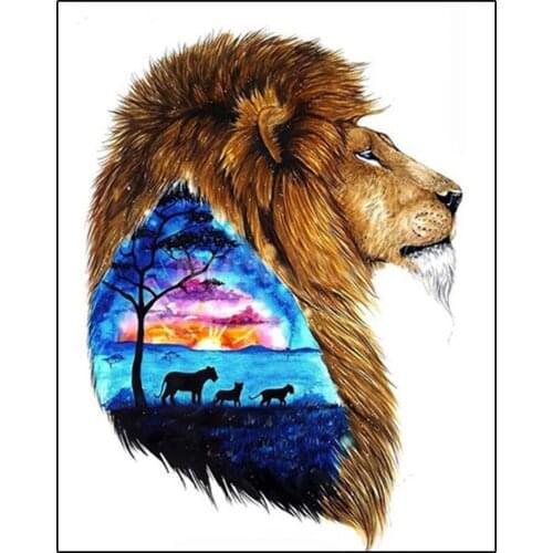 Loin diamond painting full Square Drill mosaic 3d rhinestone embroidery diamond Fantasy World Planet Landscape Wall Decor,EE1922
