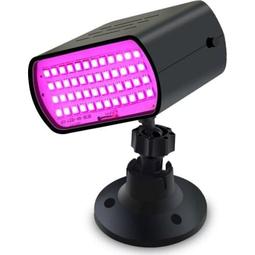 RGB LED Stage Light 48 LED RGB Strobe Light Automatic/Sound Active Mini Stroboscope Disco Stage Light Projector Laser