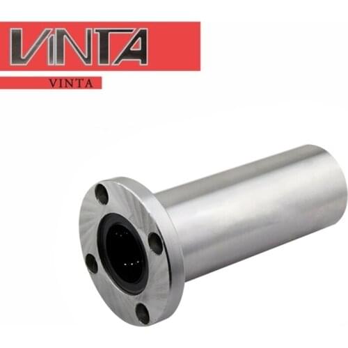 Extended round flange linear bearing 1pcs/lot LMF6 8 10 12 13 16 20 25 30 35 40 50LUU rolamentos CNC Linear bearings Shaft Ball