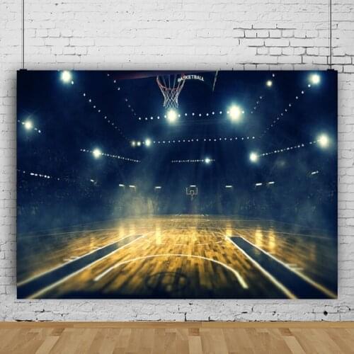 Basketball Game Lighting Auditorium Vinyl Background Shooting Backdrop Props Sports Portrait Photography Decors Video Photocall