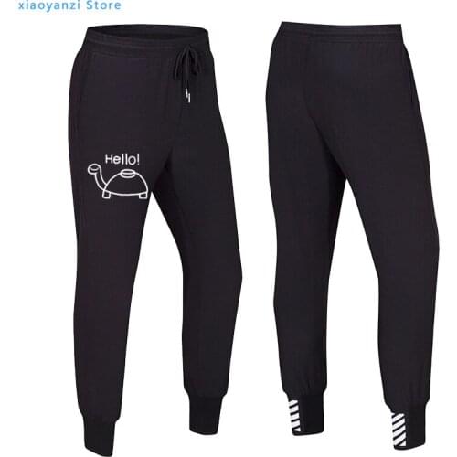MINE TURTLE HELLO Cartoon Funny Mens Men 2021 Sweatpants New Novelty Unisex Sports Long Pants Boys Trousers Camisetas Masculina