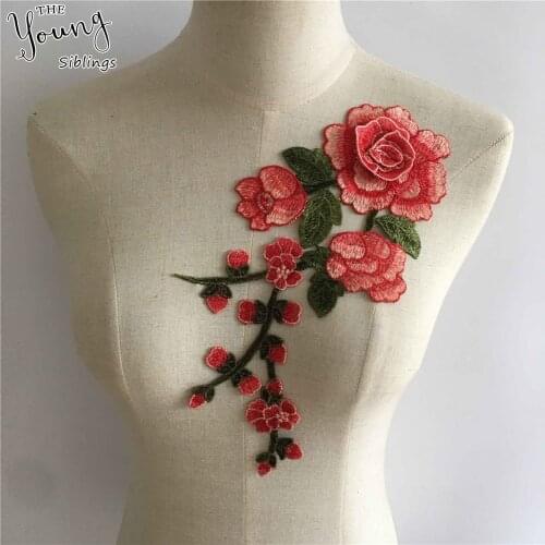 Ladies chest lace applique fabric embroidery dress garment sewing DIY craft supplies material accessories 1 piece for sale