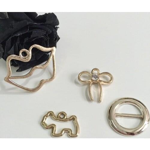 19-30MM Dog / Lips / Bowknot / Round KC Gold Jewellery Alloy Charms Jewelry Pendants