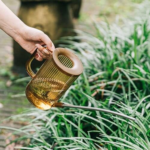 1L Water Cans Long-Mouth Design Planting Flower Watering Pots Gardening Supplies Watering Can Watering Plants Green/Gray/Brown