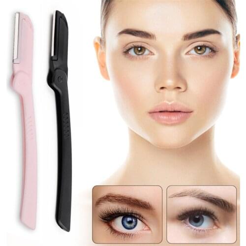 3Pcs Folding Eyebrow Trimmer Blade Shaver Portable Face Razor Eye Brow Epilation Hair Removal Cutters Safety Razor Woman Makeup