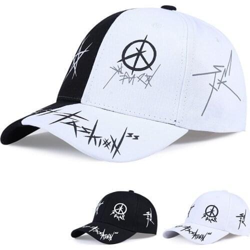 2020 Fashion Graffiti Snapback Baseball Caps Black White Patchwork Men Women Hip Hop Cap Fashion Casual Hat