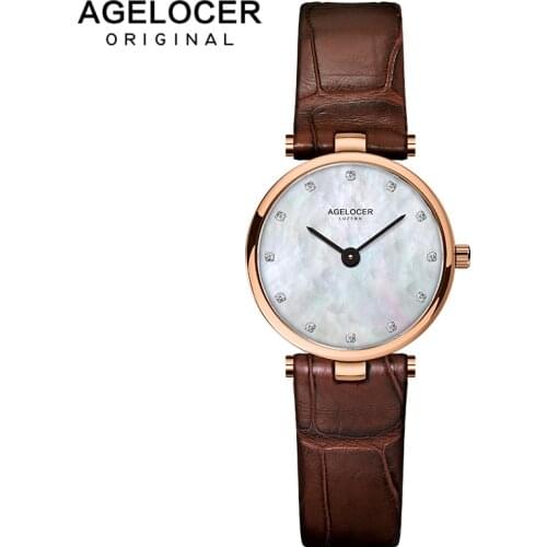 AGELOCER Women Watch Luxury Brand Fashion Casual Ladies Gold Watch Quartz Simple Clock Relogio Feminino Reloj Mujer Montre Femme