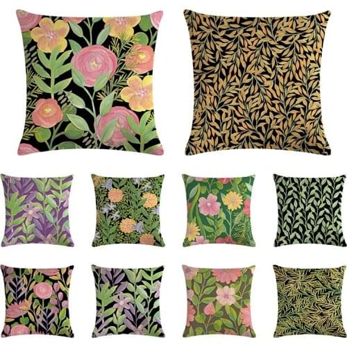 45x45cm Cushion Cover Flower Throw Pillowcase Single-sided Printing Pillowcase Decorative Pillows Case Sofa Throw Pillow Covers