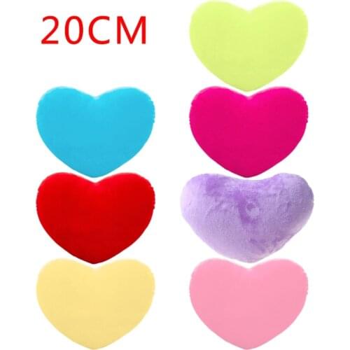 20cm Heart Shape Decorative Throw Pillow PP Cotton Soft Creative Doll Lover Gift