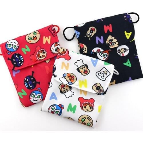 Childrens Plush Small Messenger Bag One-shoulder Boys Girls Cute Coin Bag Mobile Phone Cosmetic Bag Snacks Anpanman Backpack