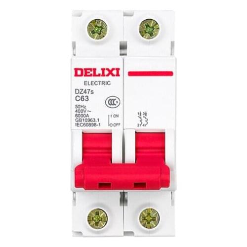 DZ47s C 2P 63A DZ47SN2C63 2P | 63A | C | 6KA DZ47S miniature standard circuit breaker