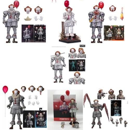 NECA It Pennywise Figure Joker Figure Mask Dancing Clown Action Figure Pennywise Neca Toy Doll Horror Halloween Gift
