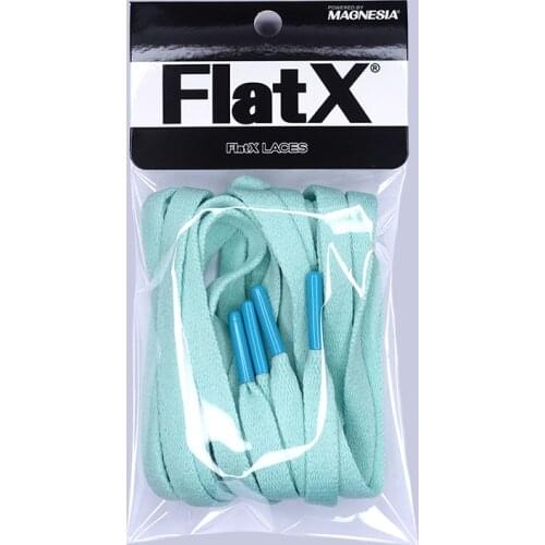 FlatX 8mm Mint Green/ Aqua Color Metal Tips Shoelaces High Quality Professional Sneaker Laces Shoelace Lacet