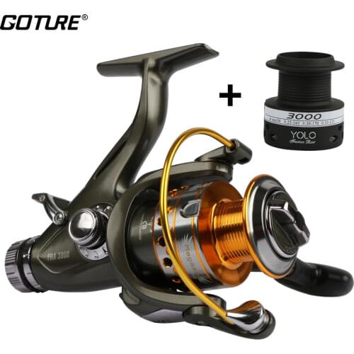 Goture 10BB Carp Reel 5.1:1Feeder Metal Spinning Fishing Reel 3000-6000 Front and Rear Drag System Sea Fishing Reel+Extra Spool