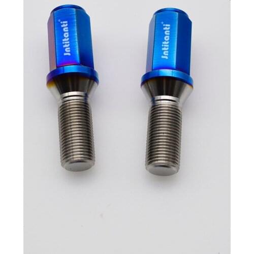 M14*1.25*28 Long head burnt blue lightweight Gr5 titanium wheel bolt for BMW