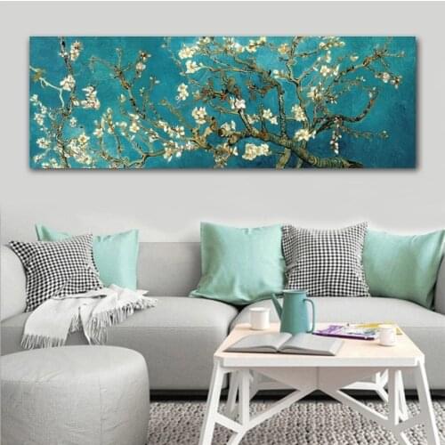 Van Gogh Almond Blossom Flowers Canvas Paintings Reproductions World Famous Artwork By Van Gogh Wall Art Picture Home Wall Decor