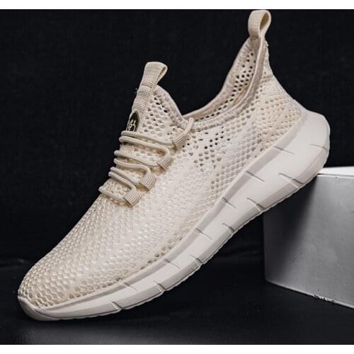 2020 Hot Mesh Shoes Men Sneakers Casual Shoes Lace-up Shoes Lightweight Breathable Walking Sneakers Zapatillas Hombre 39-46