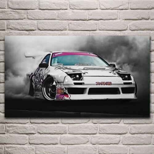 Cool sport drift car racing cars living room decoration home art decor wood frame fabric poster KL258