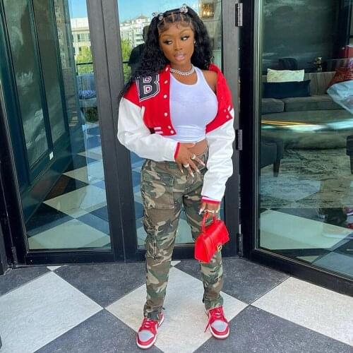 Biggorange Autumn and winter new printed fashion casual short jacket Long Sleeve Loose orange Jacket fall 2020 women clothing