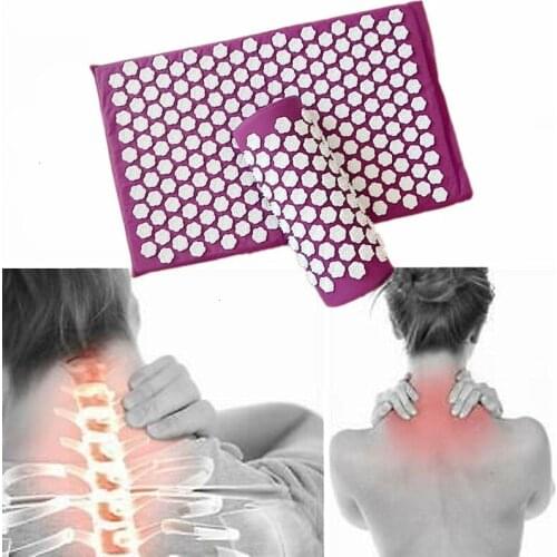 Massager Cushion Acupuncture Sets Relieve Stress Back Pain Acupressure Mat/Pillow Massage Mat Rose Spike Massage and Relaxation