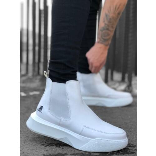 BA0150 Step-in Band Men High Base White Sports Boots