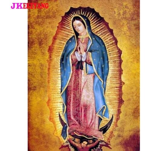 Full Square Round Diamond Embroidery DIY Diamond Painting Virgin mary Cross Stitch kit mosaic Y4643