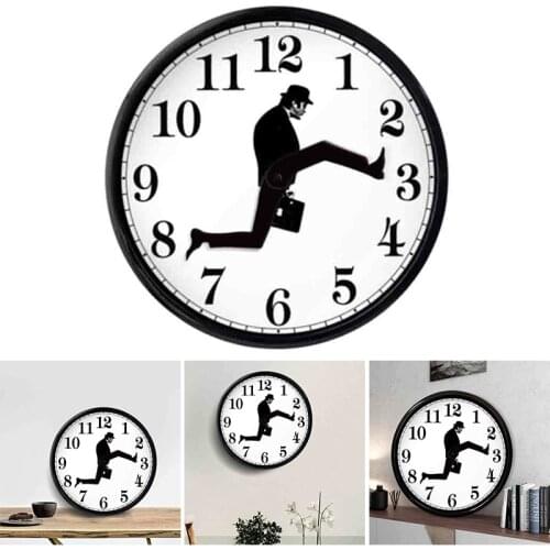 Monty Python Inspired Silly Walk Wall Clock Creative Silent Mute Clock Wall Art for Home Living Room Decor SUB Sale