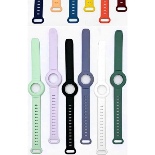 Wearable Wristband For Children Kids Soft Silicone Bracelet Protective Cover for Apple Airtags Tracker Anti-lost Devices
