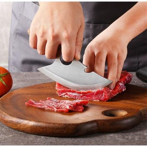 4.5" Meat Cleaver Hunting Knife Handmade Forged Boning Knife Serbian Chef Knife Stainless Steel Kitchen Knife Butcher Fish Knife