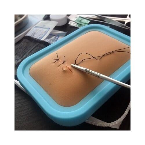 Surgical suture instrument kit medical student tool kit silicone skin suture practice model with needle Simulated skin model