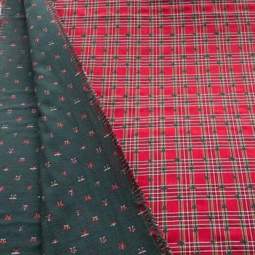 Half-Meter Japanese Double Gauze Cotton Fabric Patchwork Quilting Cloth Double-Sided Fabric Checks B