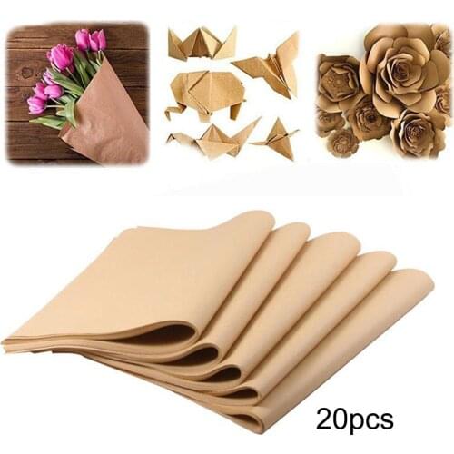 Plain Kraft Paper Art Craft Gift Wrapping for Packing 20 Pieces