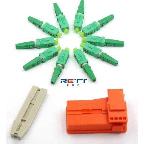 SC UPC Fiber Optic Fast Connectors Single Mode SC APC Fiber Optic Quick Connectors Adapter for FTTH 0.9/2.0/3.0mm fiber cable
