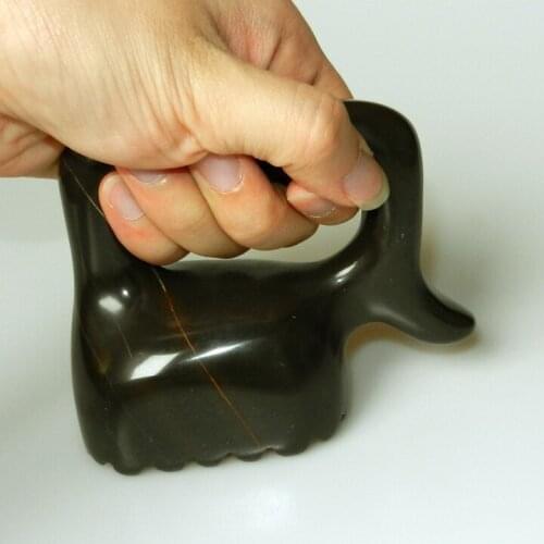 Si Bin black hot spa stone pot Acupoint massage nursing care back Tuina massager Health Care Meridian brush acupuncture massage